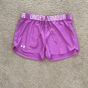Light purple Under Armour play up shorts